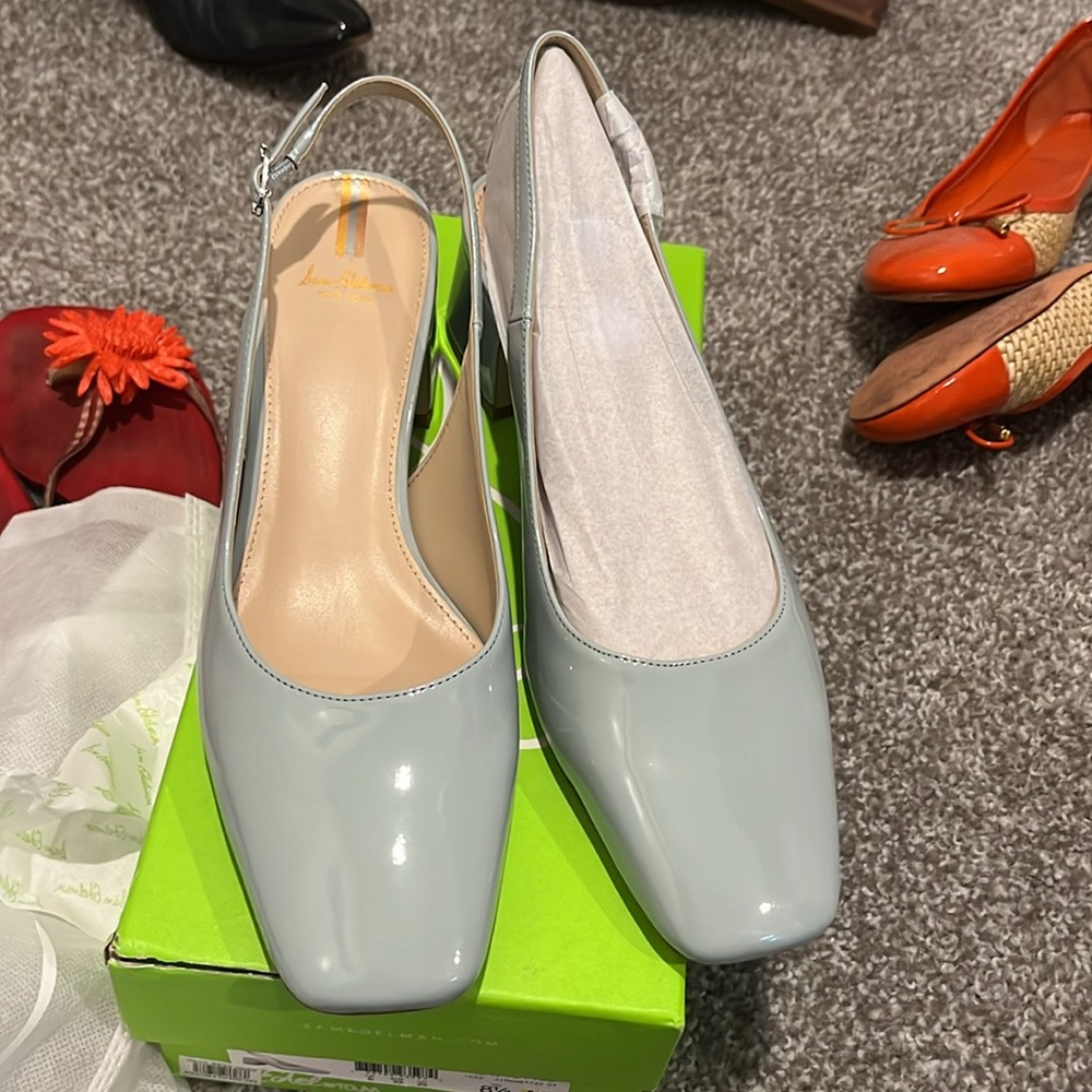 Sam Edelman Baby Blue Square Toe Heel